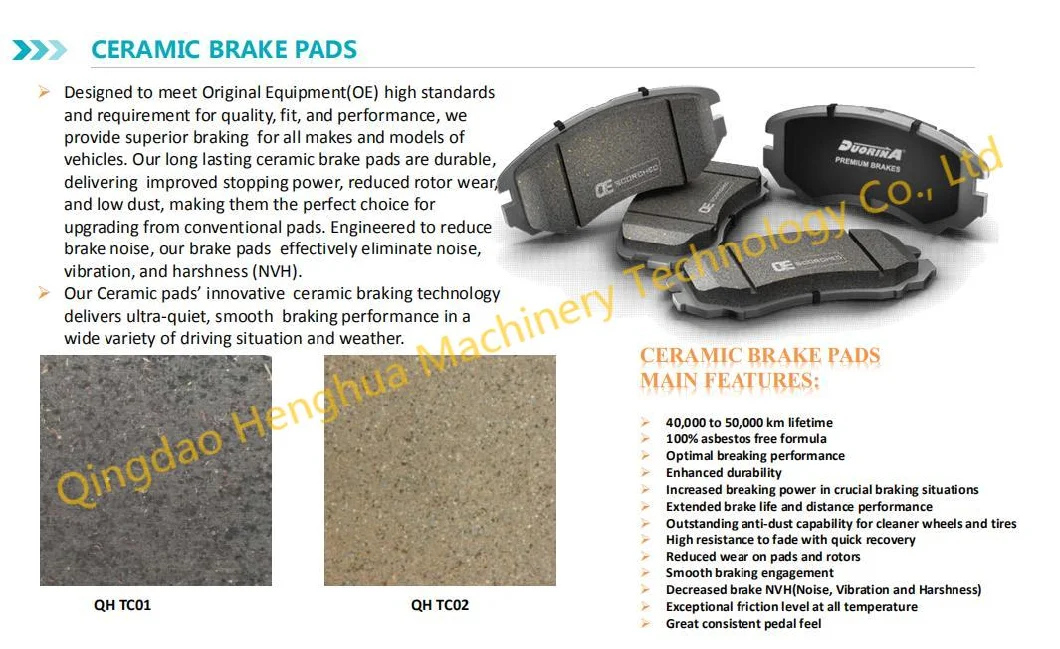 Sp1252 Automobile Spare Parts Ceramic Car Disc Brake Pads for Chevrolet Epica