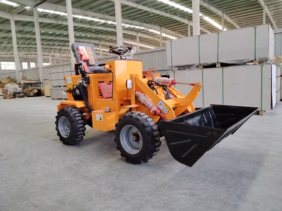 Mini Electric Loader 0.4ton Battery Operated 4 Wheel Drive Electric Mini Loader Device